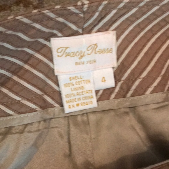 Anthropologie Tracy Reese brown stripped pants - Picture 2 of 8